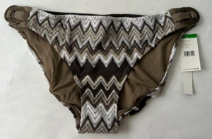 PERRY ELLIS Women's Swimwear Bottom Bikini Separates Brown Size L Retail $48 NWT - Picture 1 of 3