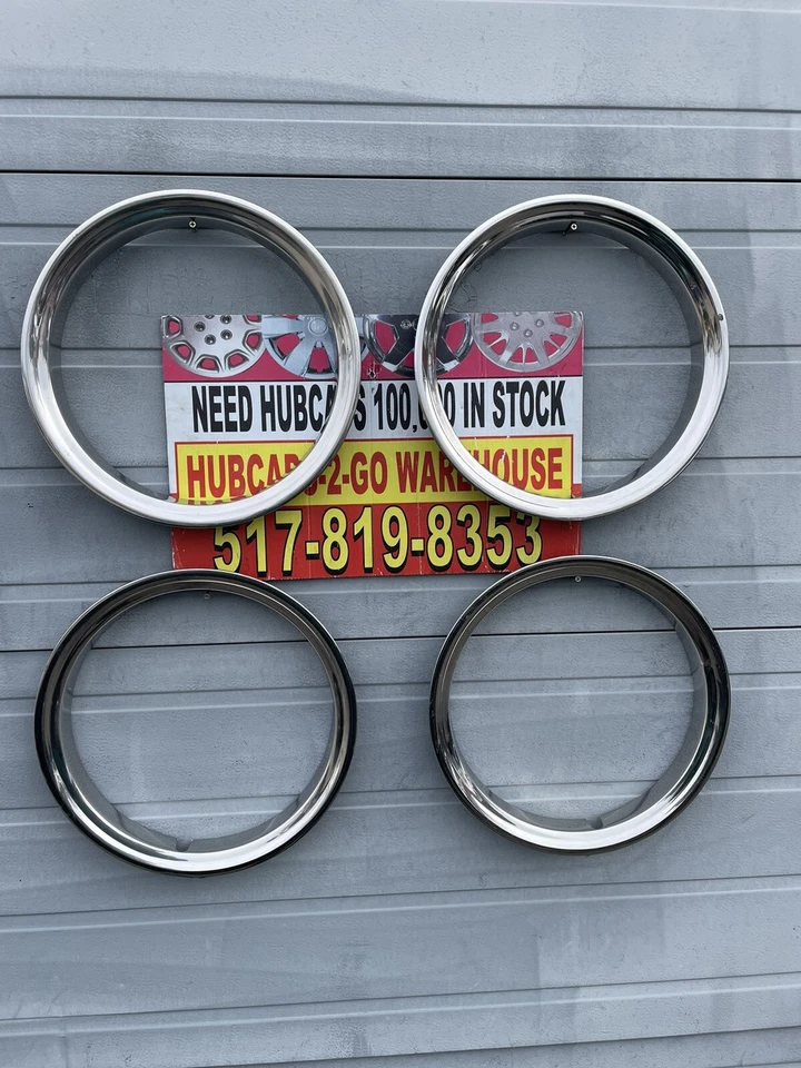 1960-89 Chevrolet Pickup Blazer Rally Wheel Center Caps And Trim RingsSet  15” 4 - Image 1 of 4