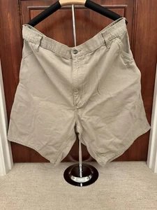 Carhartt Shorts Mens 42 Tan B283 Canvas Work Khaki Flat Front - Picture 1 of 7