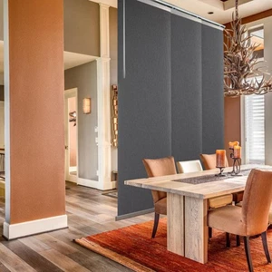 EMOH Cinder Gray Adjustable Sliding Single Rail Track with 23.5 in. Slates, 36 W - Picture 1 of 11