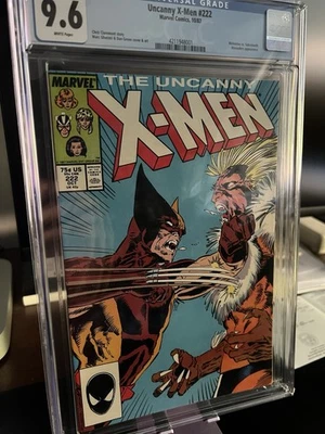UNCANNY X-MEN #222 * CGC 9.6 * Mark Silvestri * Diente de sable Foto 1 de 3