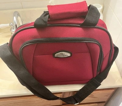 "BOLSO DE VIAJE DOCKERS 16"" FIN DE SEMANA BOLSA DE VIAJE PARA LLEVAR DURANTE LA NOCHE ROJO CON CORREA PARA EL HOMBRO" Foto 1 de 4
