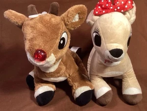 Rudolph The Red Nosed Reindeer Clarice 10" Light Up Musical Plush Pair  CH10 - Picture 1 of 4