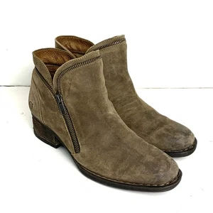 Born Women Size 9 Montoro Ankle Boot Side Zip Distressed Leather Brown BR0041417 - Picture 1 of 11