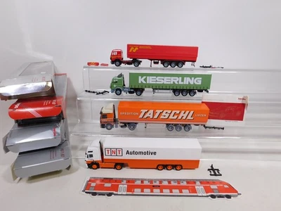 4X Herpa H0 1:87 Sattelzug MB: TNT+Tatschl+Kieserling Ecc Sg/Mint+Box #DF913-0,5 - Immagine 1 di 4