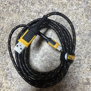 DeWalt 131 1349 DW2 Black/Yellow Braided USB-A to USB-C Cable 10 L ft. - Picture 1 of 3