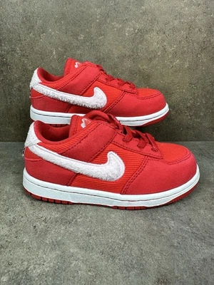 Nike Dunk Low Valentines Day Red White FZ3551-612 Toddler Baby Boy Size 9C - Image 1 of 4