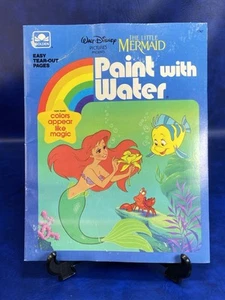 Vintage Golden 1989 Disney Die kleine Meerjungfrau Farbe mit Aquarellbuch UNBENUTZT - Bild 1 von 13