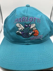 Vintage 90's Charlotte Hornets Snapback Hat Basketball NBA Logo Embroidered - Picture 1 of 4