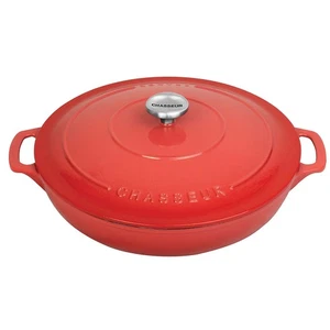 NEW Chasseur Low Round Casserole Dish Coral 30cm/2.5L - Picture 1 of 3