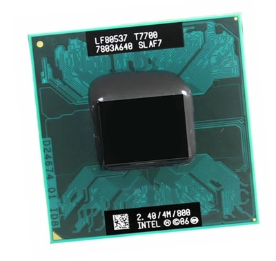 Intel Core 2 Duo T7700 2.4 GHz 800MHz Dual-Core  SLAF7 Mobile CPU Processor - Image 1 of 2