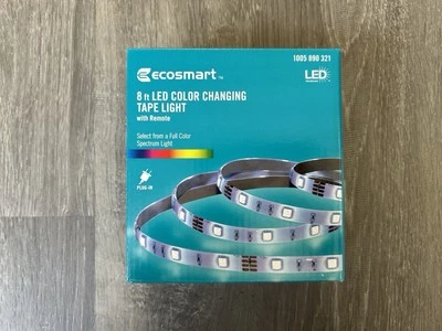 EcoSmart 8' Indoor LED Color Changing Tape Light Kit W/ Remote - Image 1 of 4