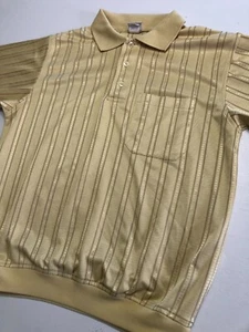 HABAND Casual Joe Vintage Button Polo mens M Classic Retro Short Sleeve Top - Picture 1 of 17