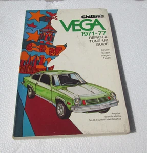 CHILTONS VEGA 1971-77 REPAIR TUNE UP GUIDE COUPE SEDAN WAGON TRUCK  - Foto 1 di 11