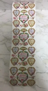Lote de 4 hojas de pegatinas vintage de línea regalada de John Grossman para el día de San Valentín - Imagen 1 de 3