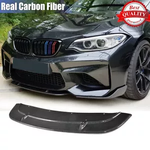 Alerón de barbilla labial delantero de carbono real apto para BMW M2 F87 cupé 2016-2020 - Imagen 1 de 12