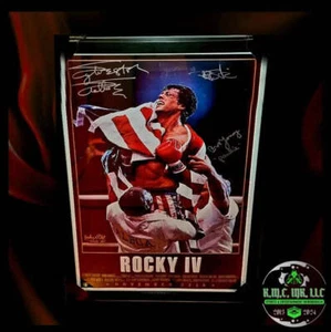 *SYLVESTER STALLONE ROCKY IV CAST SIGNED AUTOGRAPHED & INSCRIBED 24X36 ROCKY IV - Picture 1 of 3
