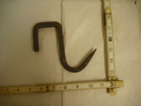 Vintage 1/2" Steel Over the Door Forged Hook Cover