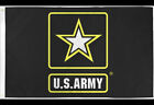 Black US Army Flag with Gold Star 3x5 Active Duty Veteran Vet One Army Strong