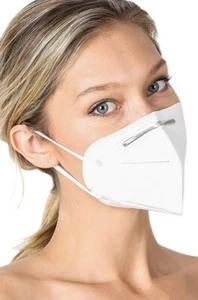 50 ct KN95 5Ply Disposable Face Mask Individually Wrapped w/ Metal Nose Clip - Picture 1 of 4
