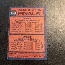 #163 boston Celtics new york  Knicks Bucks Bulls Finals  1974-75 Topps Cb12-1