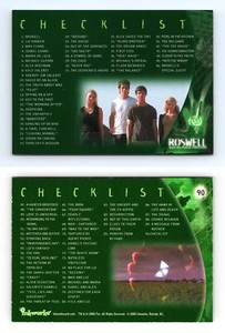 Checklist #90 Roswell 2000 Inkworks Trading Card