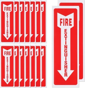 20 Pcs Fire Extinguisher Sign Stickers 4x12 Self Adhesive Weatherproof, Vinyl - Picture 1 of 6