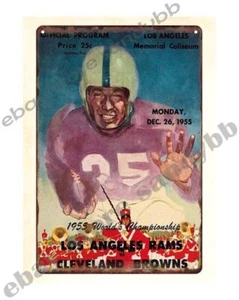 1955 football Championship Program  metal tin sign - Picture 1 of 4