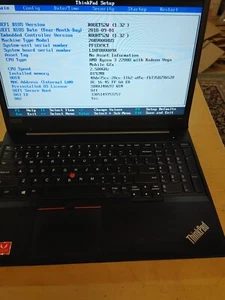 Lenovo ThinkPad E585 AMD Pro Ryzen 3 2200U @2.50 GHz, 8GB RAM , NO HD , NO OS - Picture 1 of 9