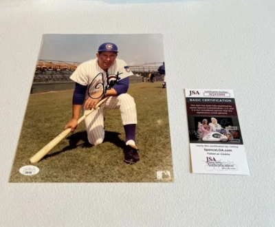 Ron Santo Chicago Cubs MLB Autographed Signed 8x10 MLB Photo JSA Auth. - Image 1 of 4