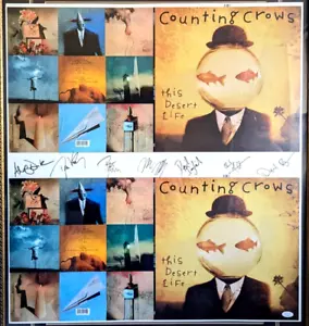 Counting Crows Band SIGNIERT 1990er ungeschnittene LP-Hülle THIS DESERT LIFE 28" ⭐ COA LOA - Bild 1 von 16