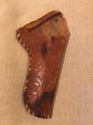  Vintage Western Early Year Bull/Floral Stamped  Hand Sewn Leather Holster 