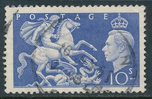 GB 1951 ULTRAMARINE 10/- USED  SG511 our ref B4 - Bild 1 von 2