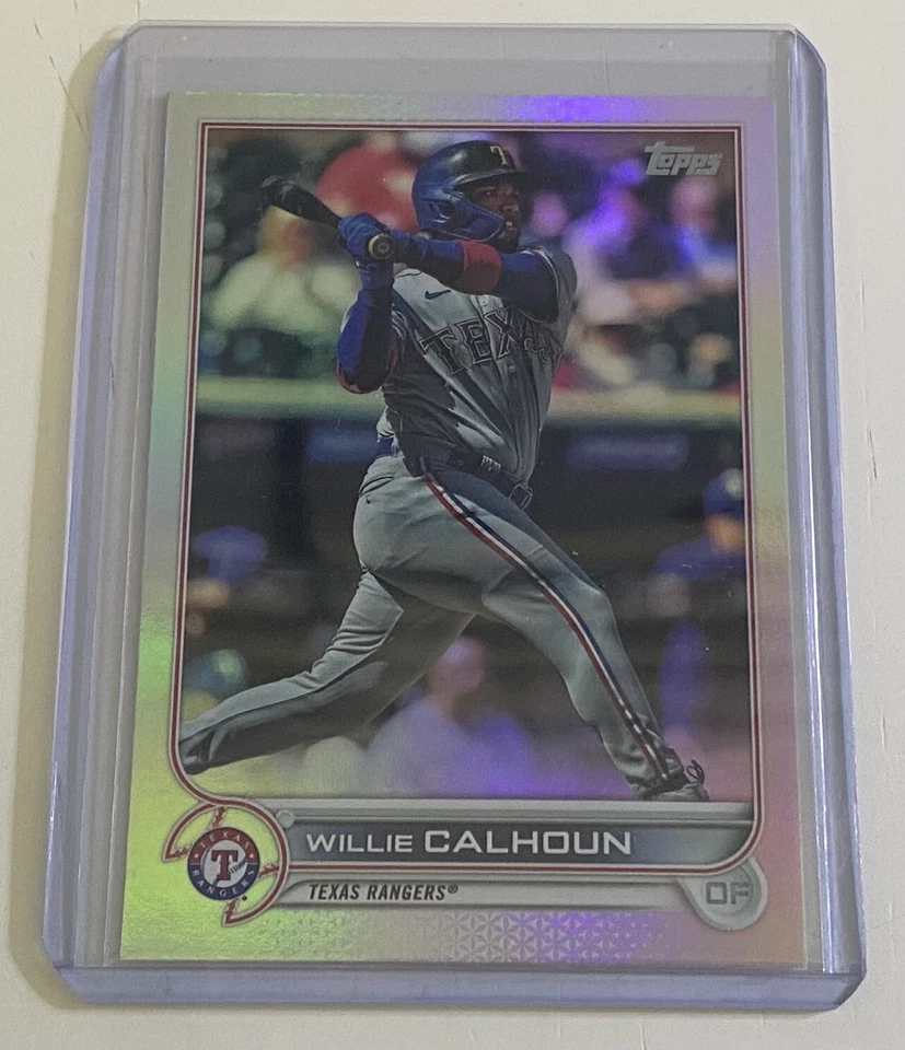 Willie Calhoun 2022 Topps Series 2 Rainbow Foil #581 Texas Rangers - Image 1 of 1