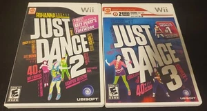 NINTENDO WII JUST DANCE 2 & 3 VIDEO GAME LOT COMPLETE W/MANUAL! BUNDLE FREE SHIP - Picture 1 of 6