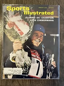 Sports Illustrated February 10, 1964 Egon Zimmerman Austria Olympic Skiing - Exc - Picture 1 of 2