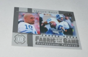1999 LEAF CERTIFIED - CHARLIE BATCH CAREER YARDS FABRIC OF THE GAME FG70 - Picture 1 of 4