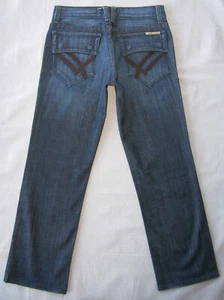 William Rast Rob Straight Leg Flap Jeans Mens Sz 31 x 29 Blue Distressed Stretch - Picture 1 of 9