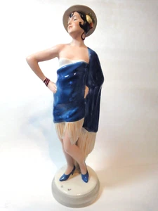 Vintage Royal Dux Art Deco Flapper Gir, 14 in - Picture 1 of 14