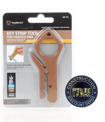 SK-T1 SOUTHWIRE Telecom/Data Com Stripper 587461 KEY STRIP CAT 3 CAT 5E CAT 6 - Image 1 of 3