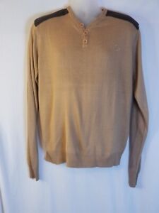 Vintage Mens Mecca USA Tan Pullover Sweater Sweatshirt Casual Size Medium