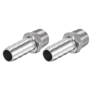 Manguera Espiga Montaje 16mm OD X 1/2PT Macho Rosca Recto Tubo Conector, 2uds - Imagen 1 de 5