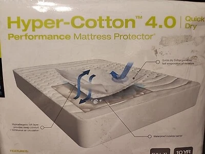 Protector de colchón Bedgear Hyper-Cotton 4.0 Quick Dry Performance Full XL Foto 1 de 4