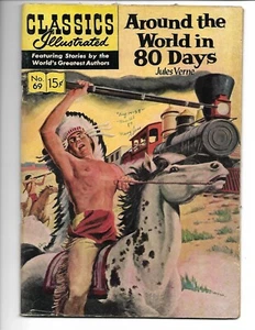 Classics Illustrated ~#69~ 1950~ Around The World In 80 Days - Picture 1 of 4