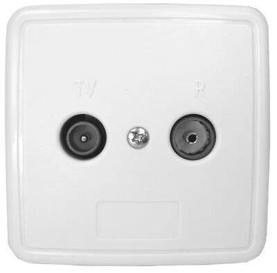 WENTRONIC Caja de paso 14dB BK conexión empotrada antenas cable caja blanco TV digital