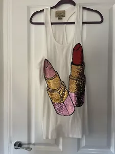 White Wild fox White Label Sequin Xs Vest Top - Picture 1 of 4