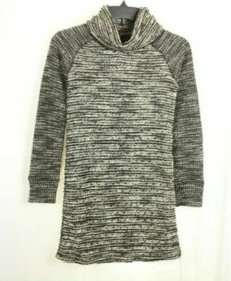 Suéter de vestir negro jaspeado cuello alto talla L para niñas Foto 1 de 3