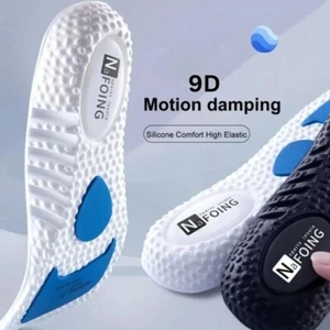 9D Memory Foam Sports Orthopaedic Massage Insoles For Shoes Women Men Breathable - Picture 1 of 19