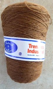 Knitcraft Cone of Yarn Brown Acrylic Nylon Blend 1250 Yards Industrial - Picture 1 of 4