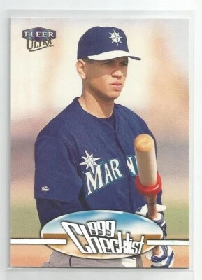 1999 Fleer Ultra Alex Rodriguez Card #212 Checklist Seattle Mariners - Image 1 of 2